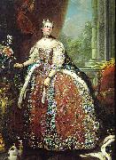 Louis Michel van Loo Portrait of Louise Elisabeth of France oil